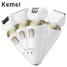 Kemei 4 в 1 Электрический эпилятор бритва Многофункциональный беспроводной Перезаряжаемый мозолей для удаления волос KM-1532 женские комплекты для депиляции