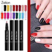 Zation удобный доттер для гель-лака телесный УФ гель лак для ногтей ручка гели Lucky New Nail Desgin праймер для ногтей Блеск цвета клей-краска(China)
