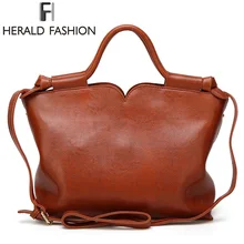 Herald модная сумка-тоут для багажника, дизайнерская сумка, Высококачественная кожаная женская сумка, сумка-мешок, сумки на плечо, одноцветная большая сумка, Большая вместительная сумка