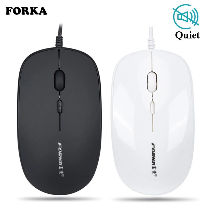 

New Forka Silent Click Mini Wired Computer Mouse Portable Mute Desk Optical Mouse Mice for PC Computer Laptop Desktop