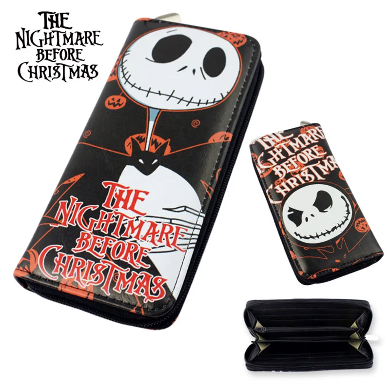 The Nightmare Before Christmas Jack Wallets Purse Toy Jack Zipper Long