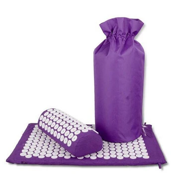 

Relief Stress Acupressure Mat Massager Body Spike Yoga Mats With Pillow with Bag Relieve Stress Pain Mat Massager Cushion