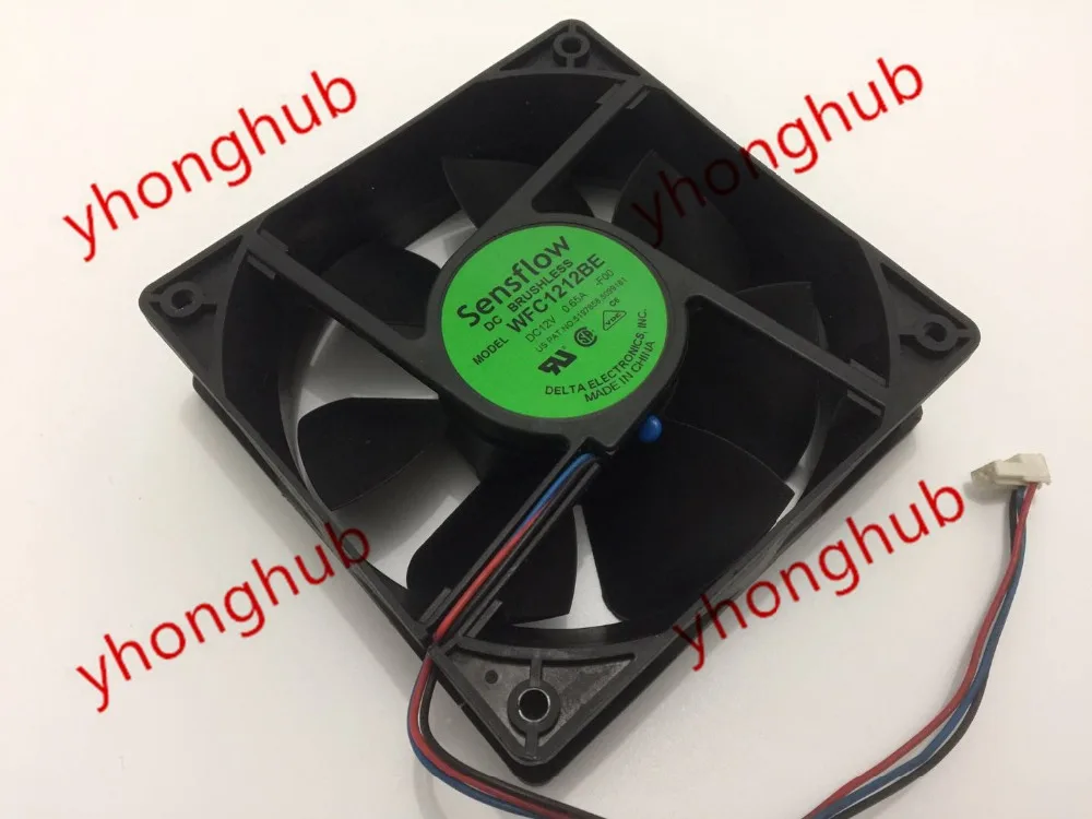 Delta Electronics WFC1212BE F00 Сервер охлаждающий вентилятор DC 12V 0.65A 120x120x38 мм версия 3 провода |