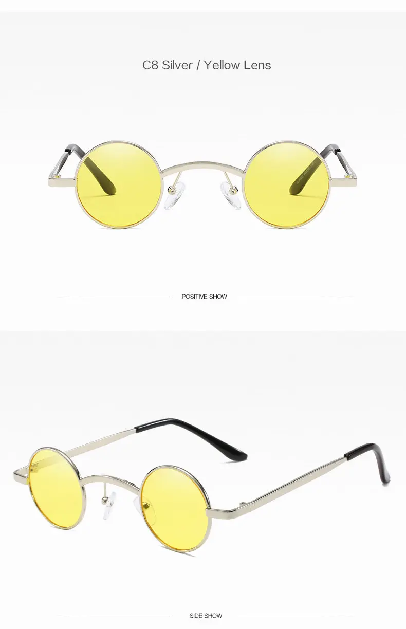 YOOSKE сплав Круглые мужские солнцезащитные очки Готический стимпанк очки солнцезащитные очки Для женщин Винтаж тенденция зеркальные