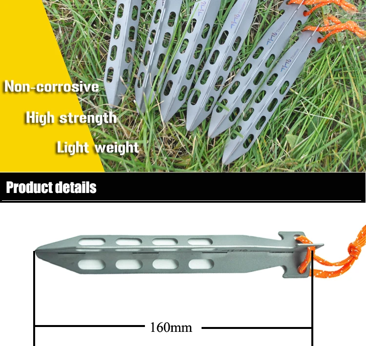 Тито титановая палатка колышек треугольная из титана для палатки ногтей Кемпинг Открытый Кемпинг путешествия ветрозащитный из титана для палатки кол