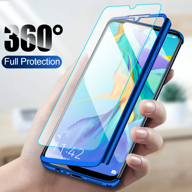 

360 Degrees Full Shockproof Case For Huawei Y9prime 2019 P smart Z Shell Hard PC Cover Cases For Huawei P20 P30 lite Phone Case