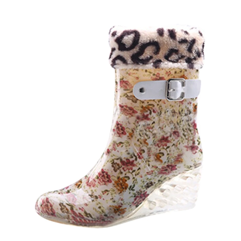 stylish rain boots with heels
