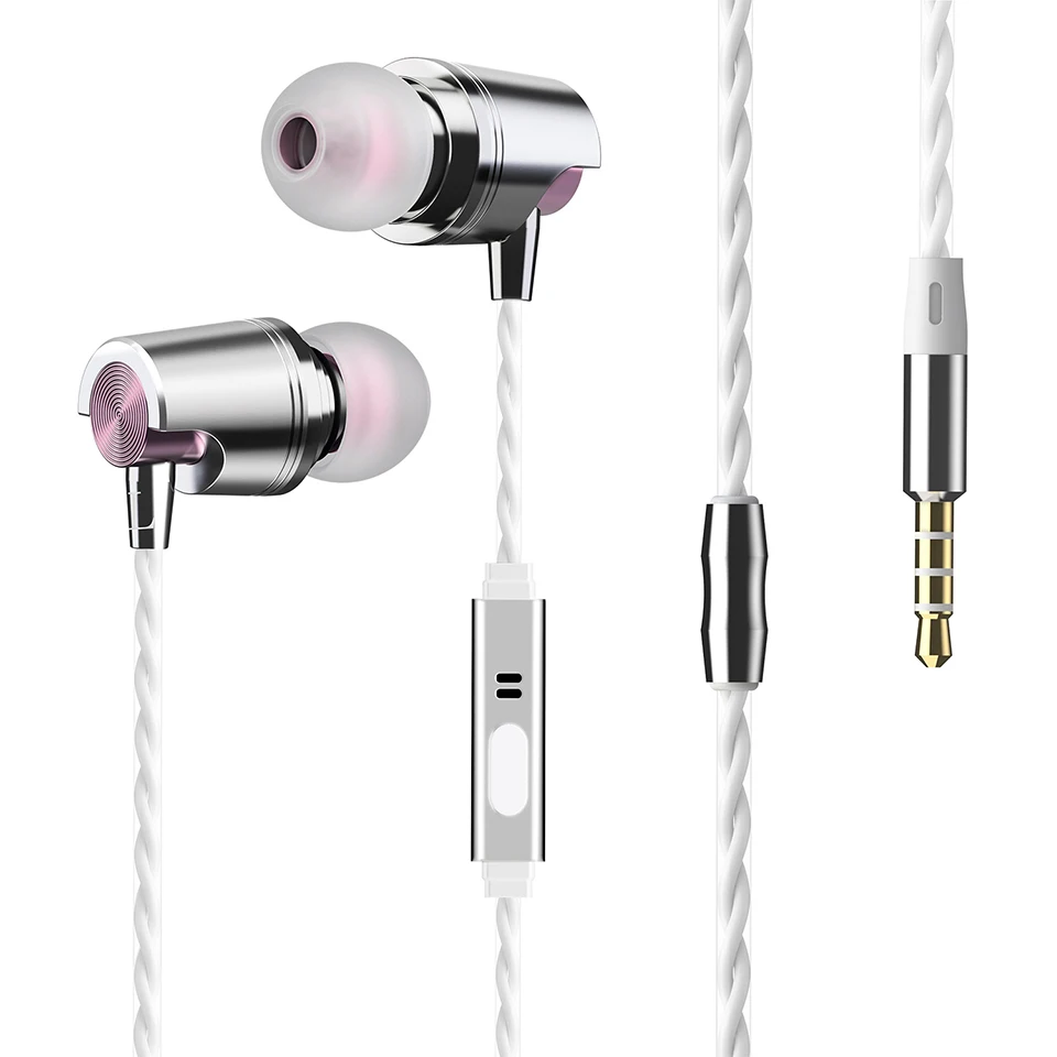 Earphones Metal Earphone with Microphone Super Bass Headset Earbuds In-ear Earphone for phone Xiaomi iphone audifonos (8)