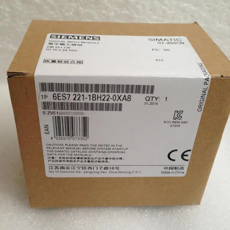 Новый оригинальный процессор 6ES7 221-1BH22-0XA8 SIMATIC с цифровым входом и EM 221 для ЦП 16DI 24 В