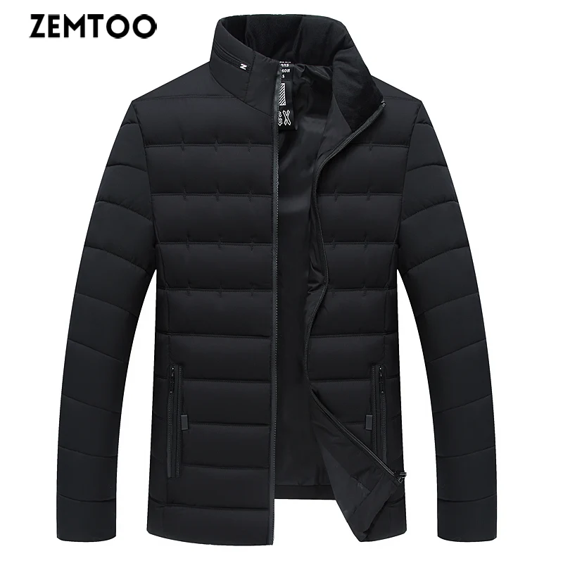 zemtoo Winter Jacket Men 2018 Fashion Stand Collar Male