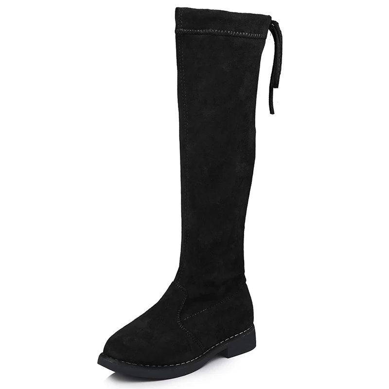 Alta com as Meninas de Pele Sapatas dos Miúdos Botas para Meninas Outono Inverno Meninas Botas Crianças Bota Princesa Over-the-knee Vestido Moda 7 High Quality Mamãe e Bebê