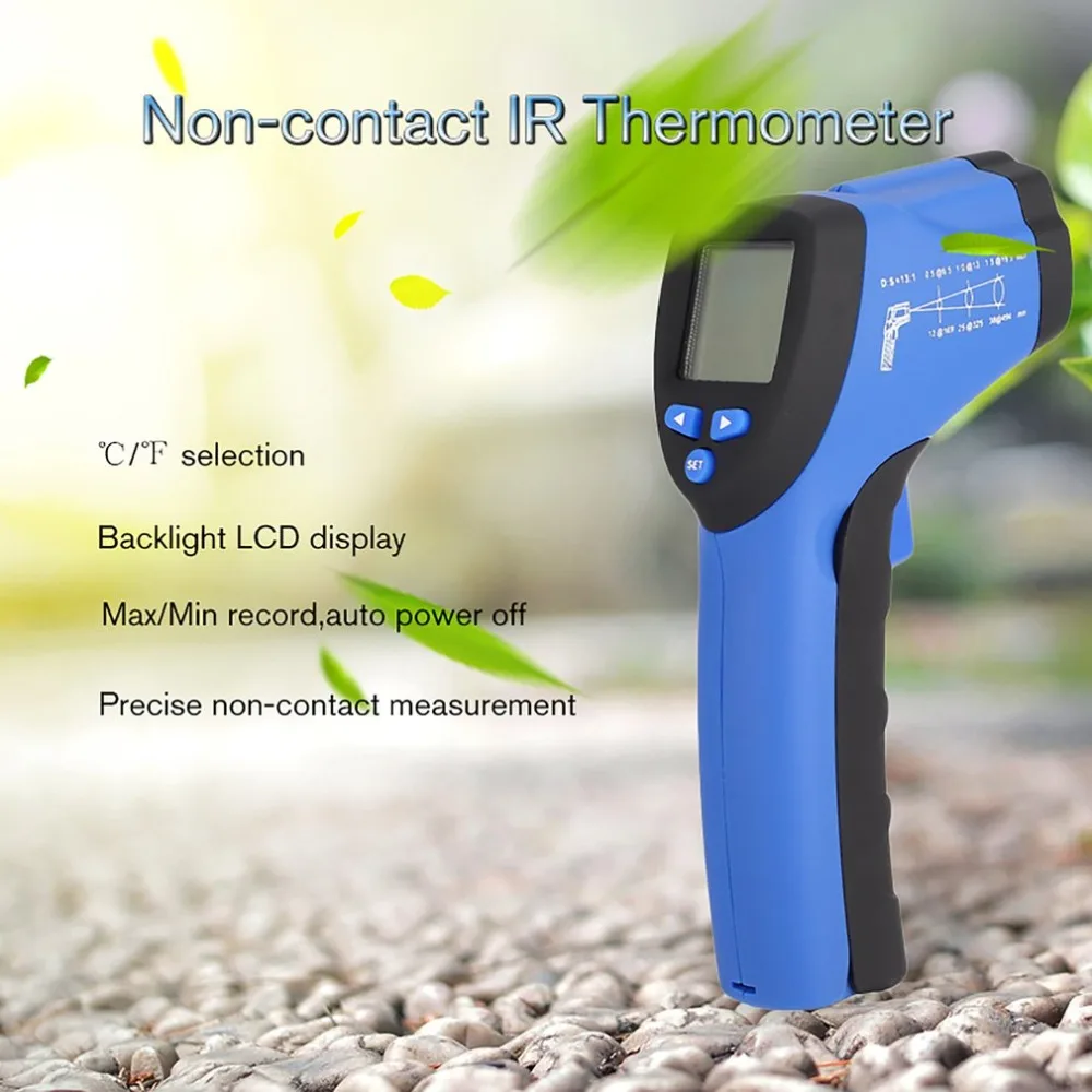 Multifunction Dew Point Infrared Thermometer With Audible/Visuable Alarm Humidity K Type Ambient