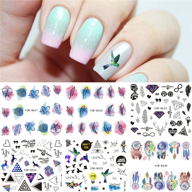 6 Designs Set Dream Catcher Water Decal Sticker Nail Art Transfer 6 Designs Set Dream Catcher Water Decal Sticker Nail Art Transfer Stickers Manicure Design