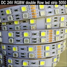 DC 24V SMD 5050 RGBW led strip light 120led/m Double Row RGB warm white 5M 600LEDs Waterproof flexible RGBW led tape rope light