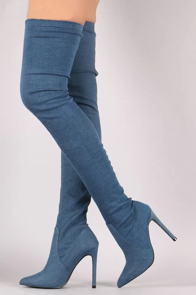 heel over the knee boots