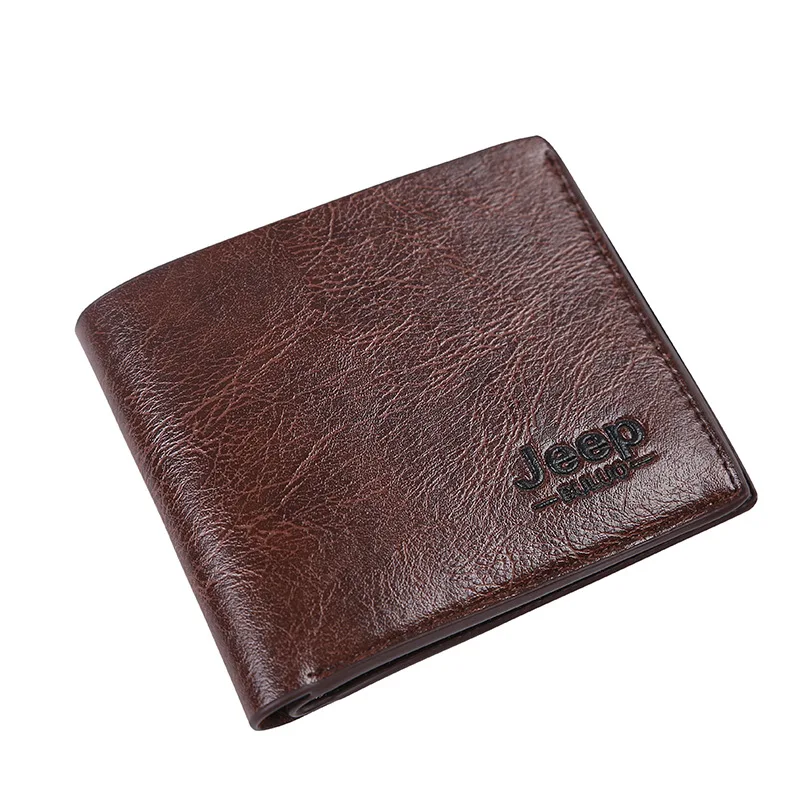 

New Man PU Leather Material Jeep Wallet Short Men Wallets Card Business Style Mens Hand Bag High Quality Purse