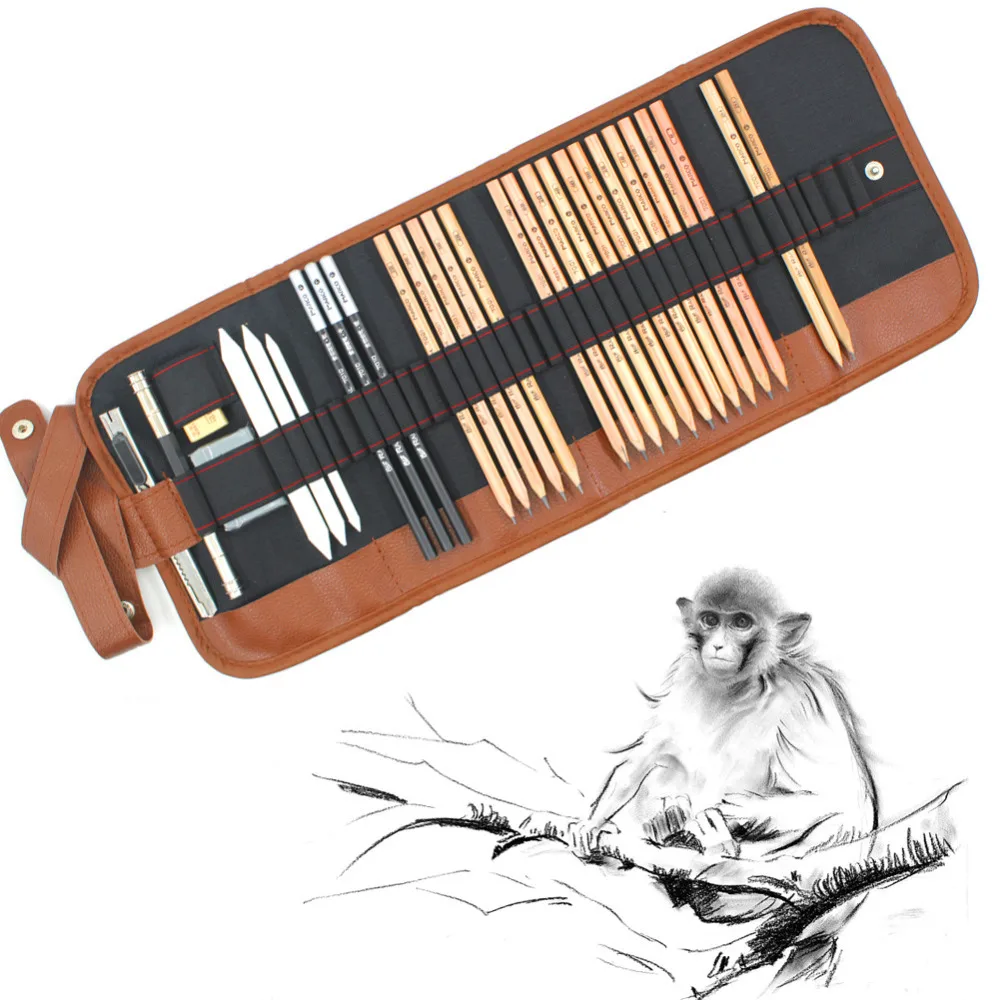 

Marco Raffine Colour Pencil for Drawing with Roll UP Pencil Bag Pouch Wrap 8 Pieces Pencil Set for Artist Sketch