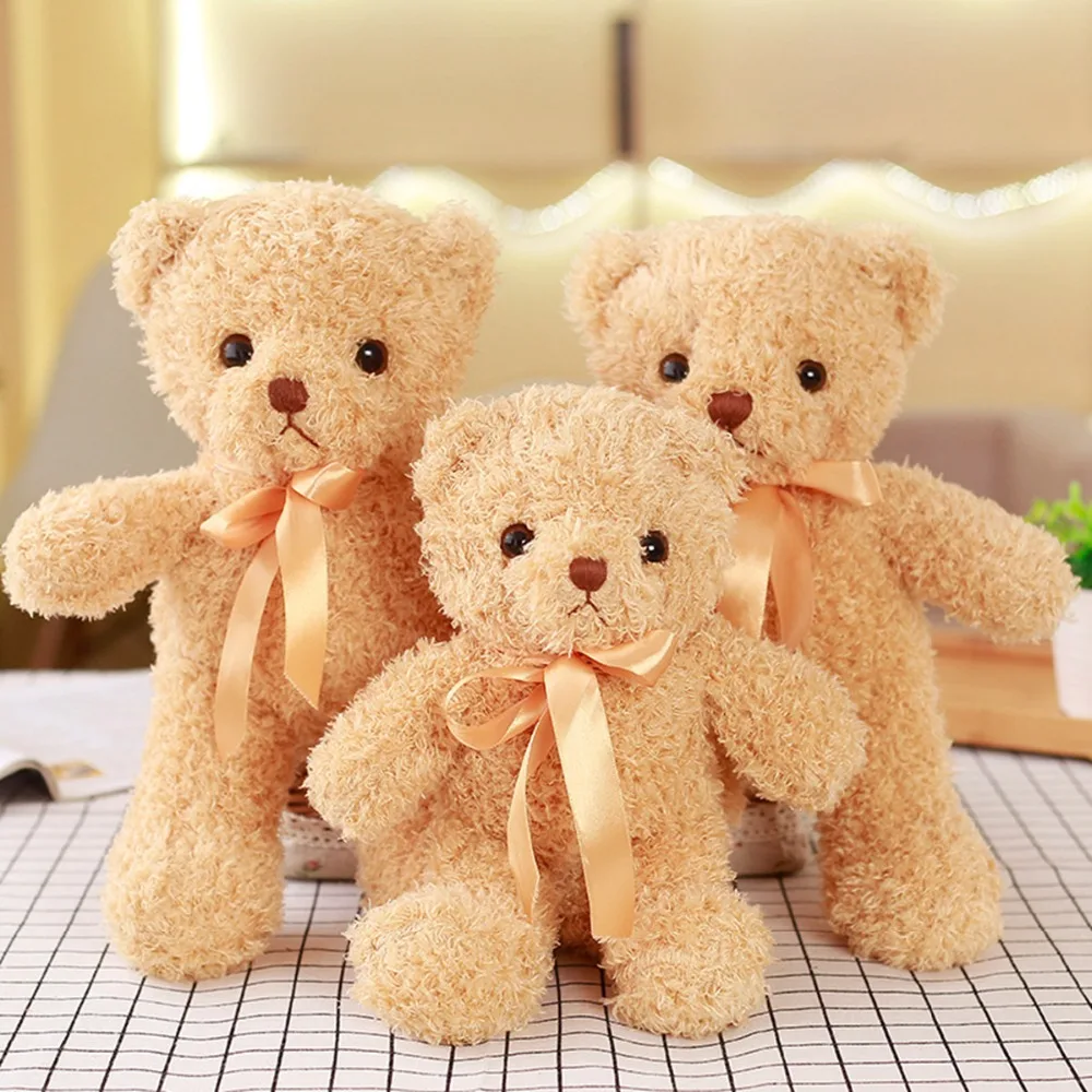 Teddy Bear Plush Toys 35cm Stuffed Animals Cute with bowknot Doll Birthday Gift For Children Baby for Girlfriend | Игрушки и хобби