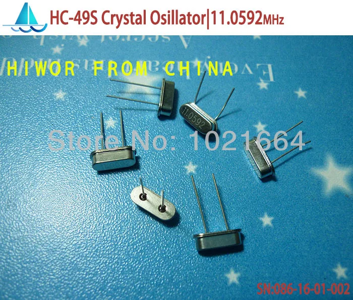 

(100pcs/lot)(Crystal|HC-49S) HC-49S Crystal Oscillator 11.0592MHz, Passive Quartz Crystal Resonator, 49S, 110592