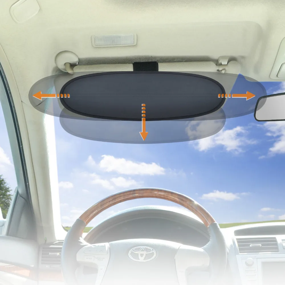 Car Visor Sunshade, WANPOOL Car Visor Anti-glare Sunshade Extender for  Front Seat Driver or Passenger - grey - 1 Piece