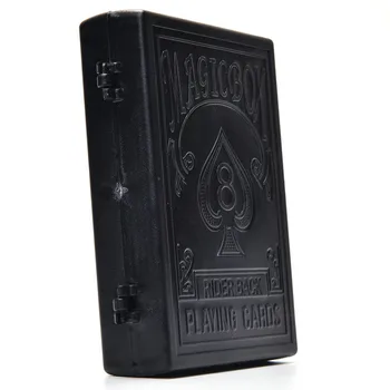 

1 Pc Magic Black Color Restore Box Paper Card Props Plastic Case Close-up Broken Tricks Toys
