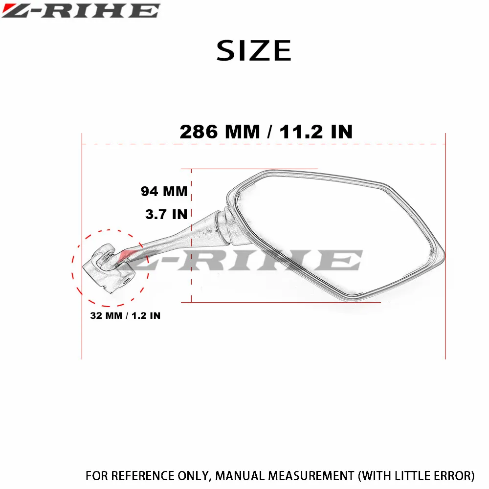 Гоночный Мотоцикл зеркала спортивный велосипед зеркало заднего вида для YAMAHA YZF R25 R15 R6 R125 kawasaki z750 Z800 FZ8 FZ1 FZ6R mt09