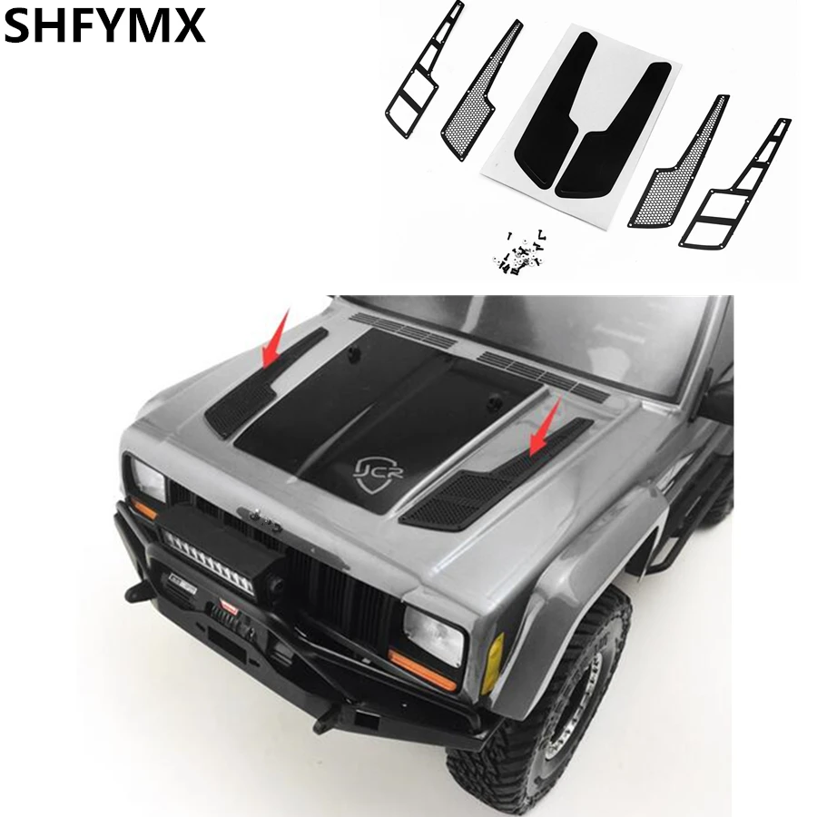 

RC Car Metal HOOD VENTS Kits Assembly For 1/10 RC Crawler Car Axial SCX10 II XJ 90046-90047 CHEROKEE Model Truck Upgrade Parts