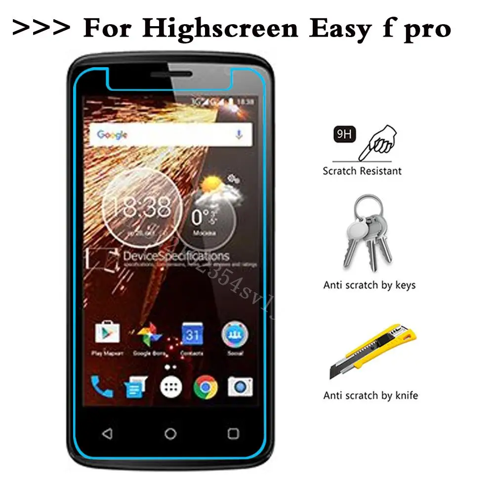 Ultra Tempered Glass For Highscreen Easy f pro Toughened Screen Protector Film Protective 15 | Мобильные телефоны и