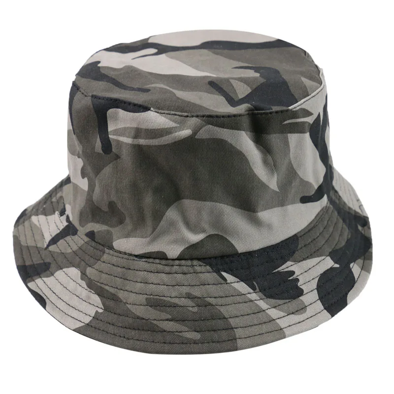 FOXMOTHER New Autumn Fashion Camo Gorras Casquette Army Green Camouflage Fishing Hats Bucket Caps Women Mens bucket hats Bucket Hats