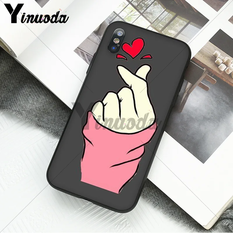 Love on the finger kpop heart