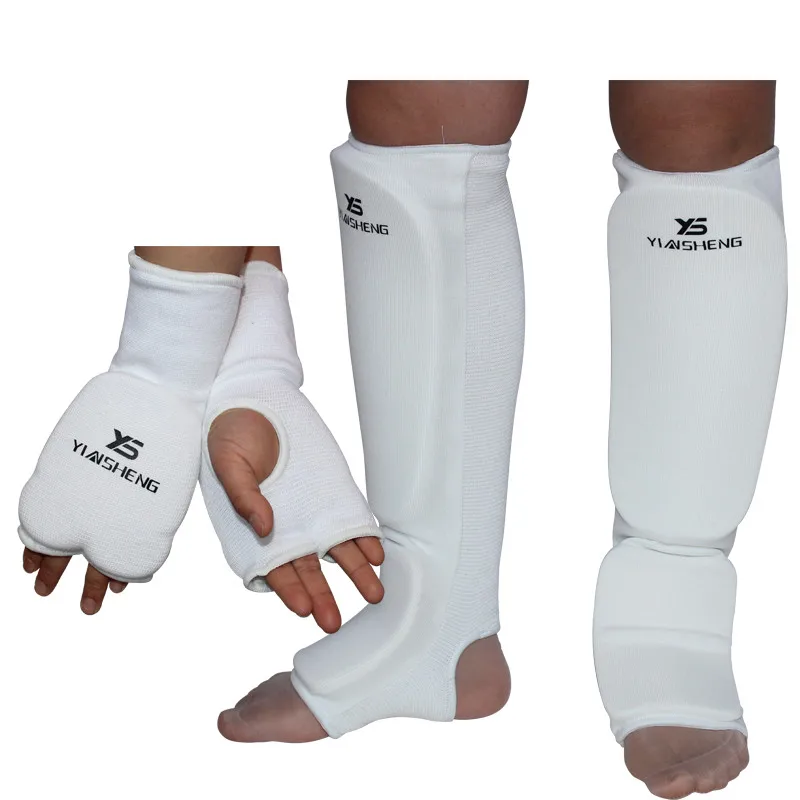 

2018 new Taekwondo glove foot protector karate sparing hand feet guard TKD ankle guard Martial arts protection half finger glove