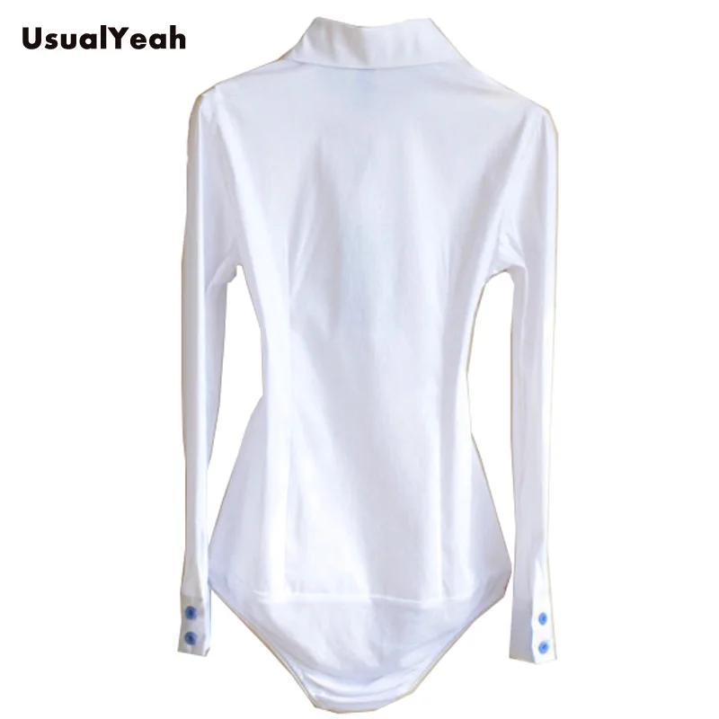 New Lady fashion long sleeve solid OL button shirt turn down collar patchwork body blouse shirts women SY0175 white blue 4