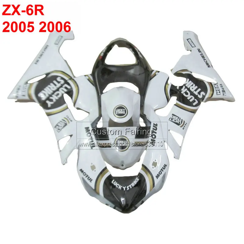 Комплект обтекателей кузова для Kawasaki zx 6r zx6r Ninja 05 06 2005 2006 Зеленые Черные