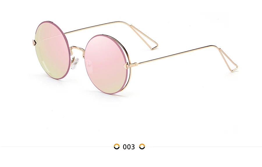 TRIOO Ретро Круглые Солнцезащитные очки женские винтажные градиентные цветные линзы Oculos золотые металлические солнцезащитные очки модные трендовые оттенки со стрелками