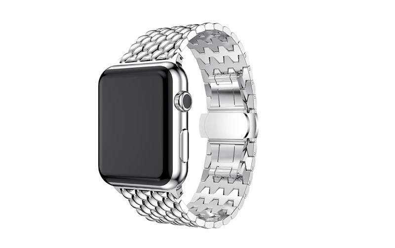 Luxuty Metal Watch band for apple smart watch strap Stainless Steel design Men's watch strap bracelet (13)