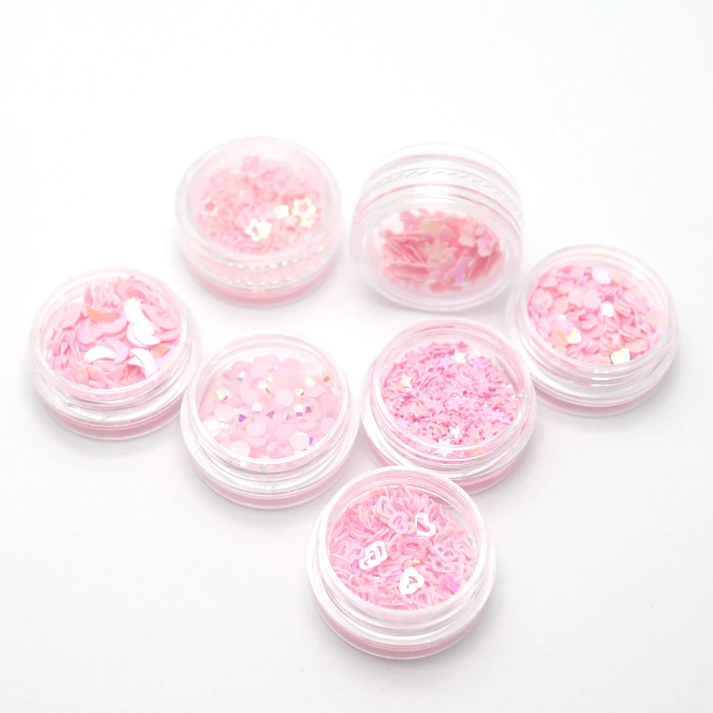12box/set Colorful different shapes and colors sequins material epoxy mold makeing jewelry filling for DIY making | Украшения и