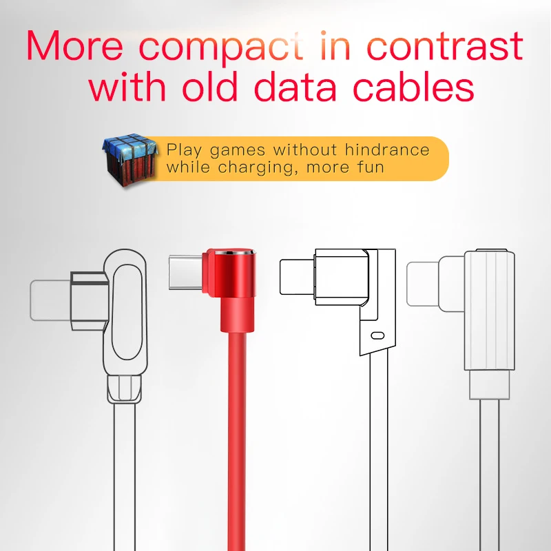 HOCO الهاتف المحمول كابلات 90 درجة USB نوع C كابل 2A USB-C كابل سريع شحن كابل بيانات لسامسونج S9 Xiaomi 6X هواوي P10 HOCO الهاتف المحمول كابلات 90 درجة USB نوع C كابل 2A USB-C كابل سريع شحن كابل بيانات لسامسونج S9 Xiaomi 6X هواوي P10