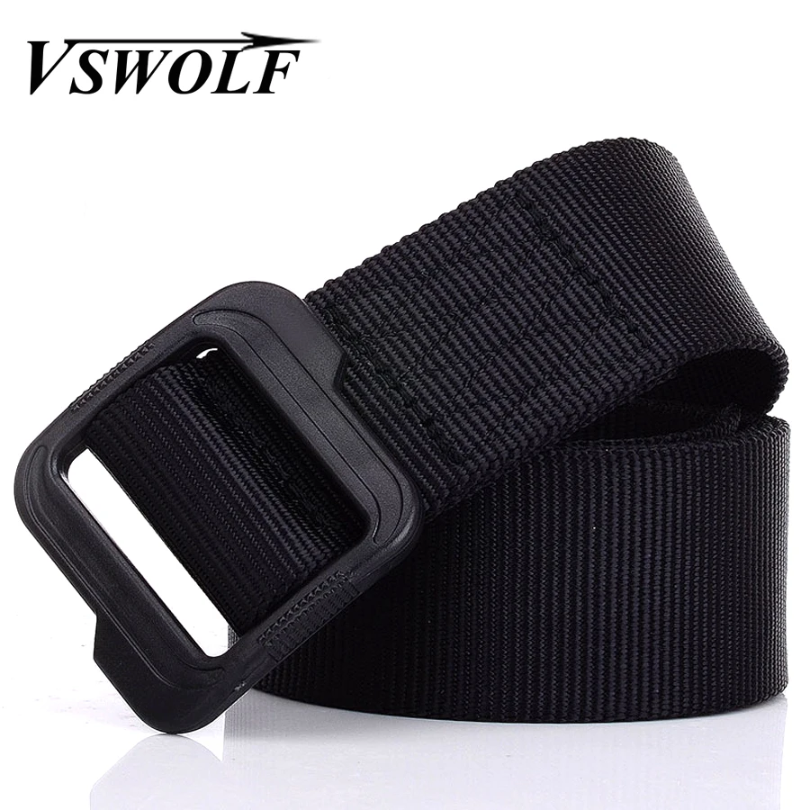 Men Belts Plastic Buckle Nylon Belt Male Army Tactical Belt Military