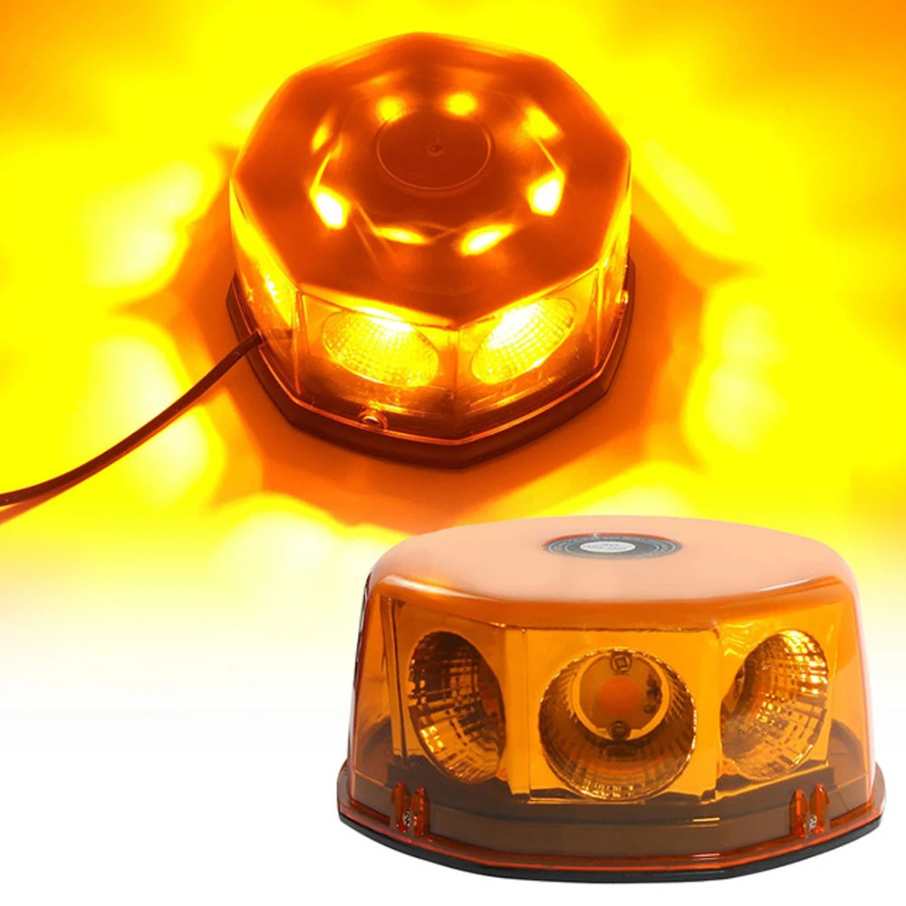 

HEHEMM 8 LED Strobe Warning Light Car Truck Ambulance Emergency Vehicles Flash Lamp with Magnetic Base