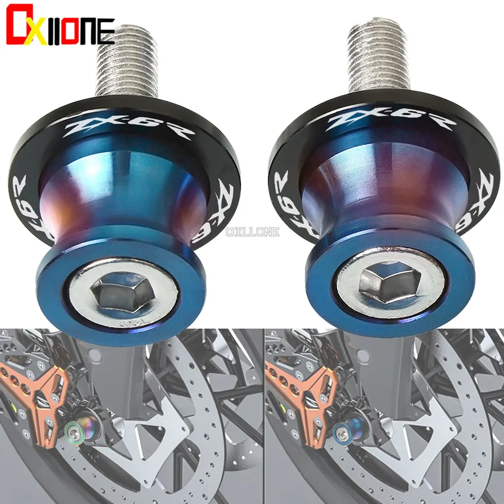 

Frame Stands Screws Sliders For Kawasaki Ninja ZX-6R ZX636 ZX 6R 636 1999 - 2009 2006 2007 Swingarm Spool Sliders 10mm swing