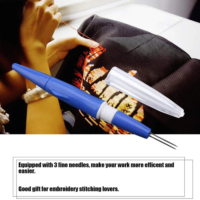 Hot Plastic Punch Needle Set with 3pcs Fine Needles Tool Wool Felting Supplies DIY Crafting LFD | Дом и сад