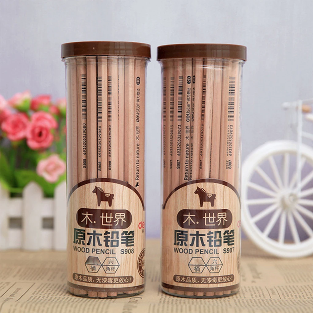 

HB/2B 30pcs/50pcs Hexagonal Wooden Drawing Pencils School Office Stationery Supplies Gifts
