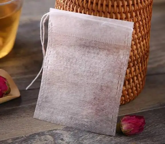 100pcs/lot Corn Fiber Empty Tea bag food grade PLA Biodegraded Teabag 6*8CMin Disposable Tea