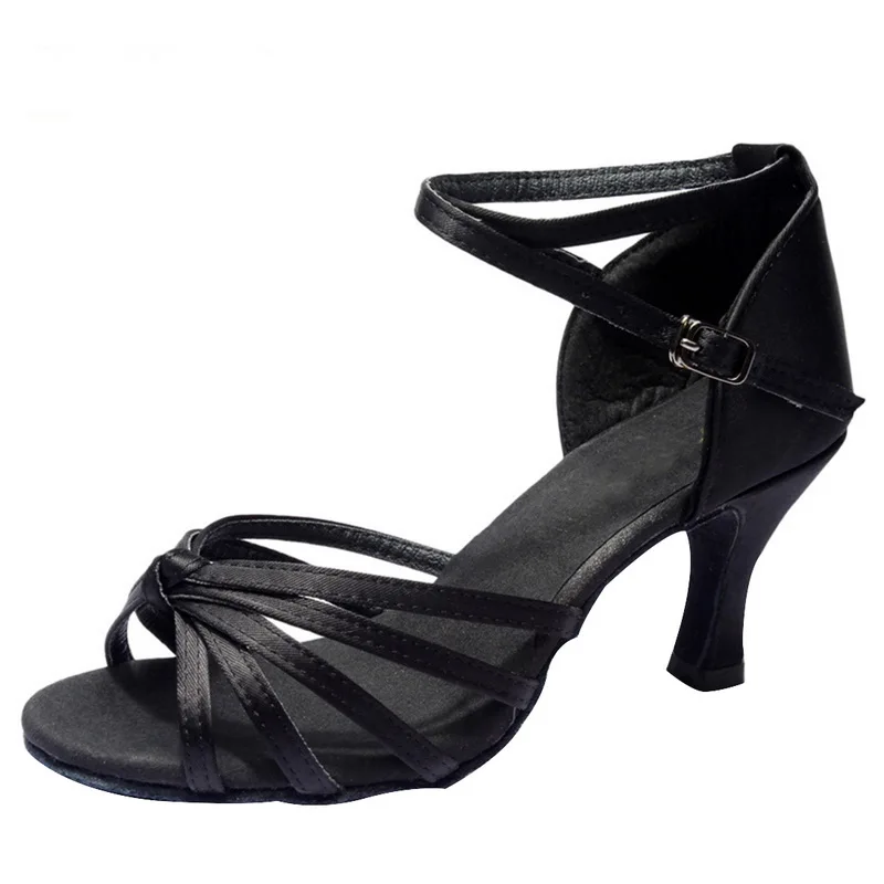 

Puimentiua 2019 Women's Girl's Lady's Latin Ballroom Sandals Shoes Satin/ Professional Salsa Party Shoes Training Shoes