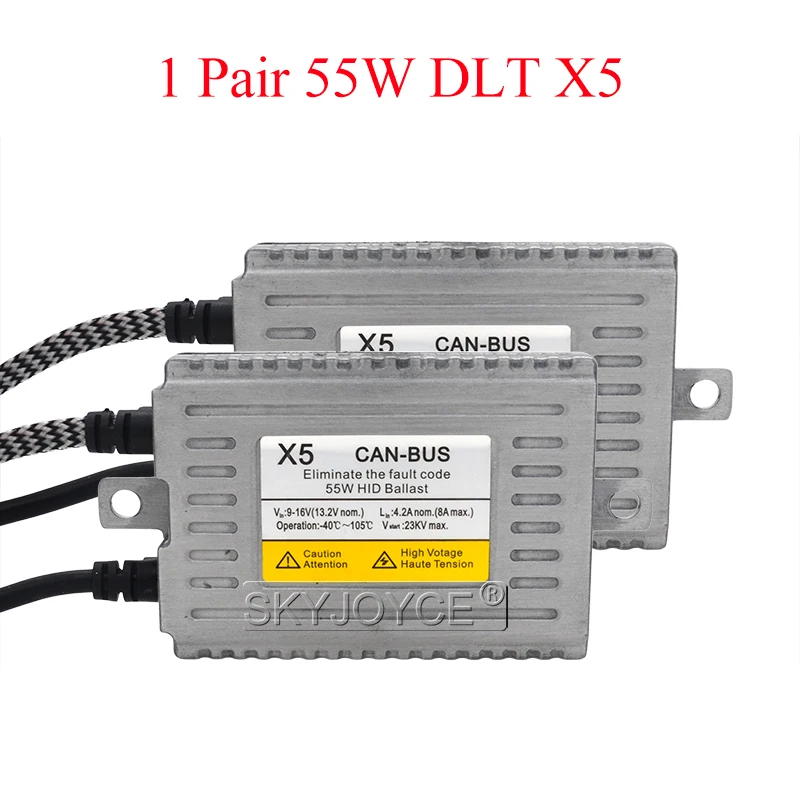AC Canbus HID Ballast 55W DLT X5 Error Free Canbus Ballast For Car Headlight Bulb Kit Xenon H7 H1 H11 D2H 55W Car Light Bulb Kit (2)
