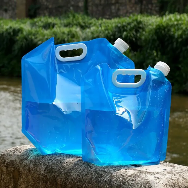 Новая Складная полиэтиленовая сумка для воды безвкусное безопасное уплотнение портативный контейнер для питьевой воды сумка для хранения выживания для кемпинга пеших прогулок 3 размера
