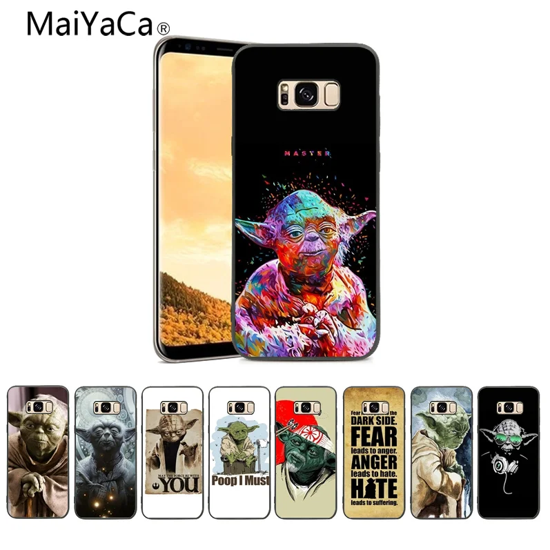 

MaiYaCa Star wars Master Yoda Black soft shell For Samsung Galaxy s4 s5 s6 s6 Edge s7 s7 PLUS S9 Mobile phone cover