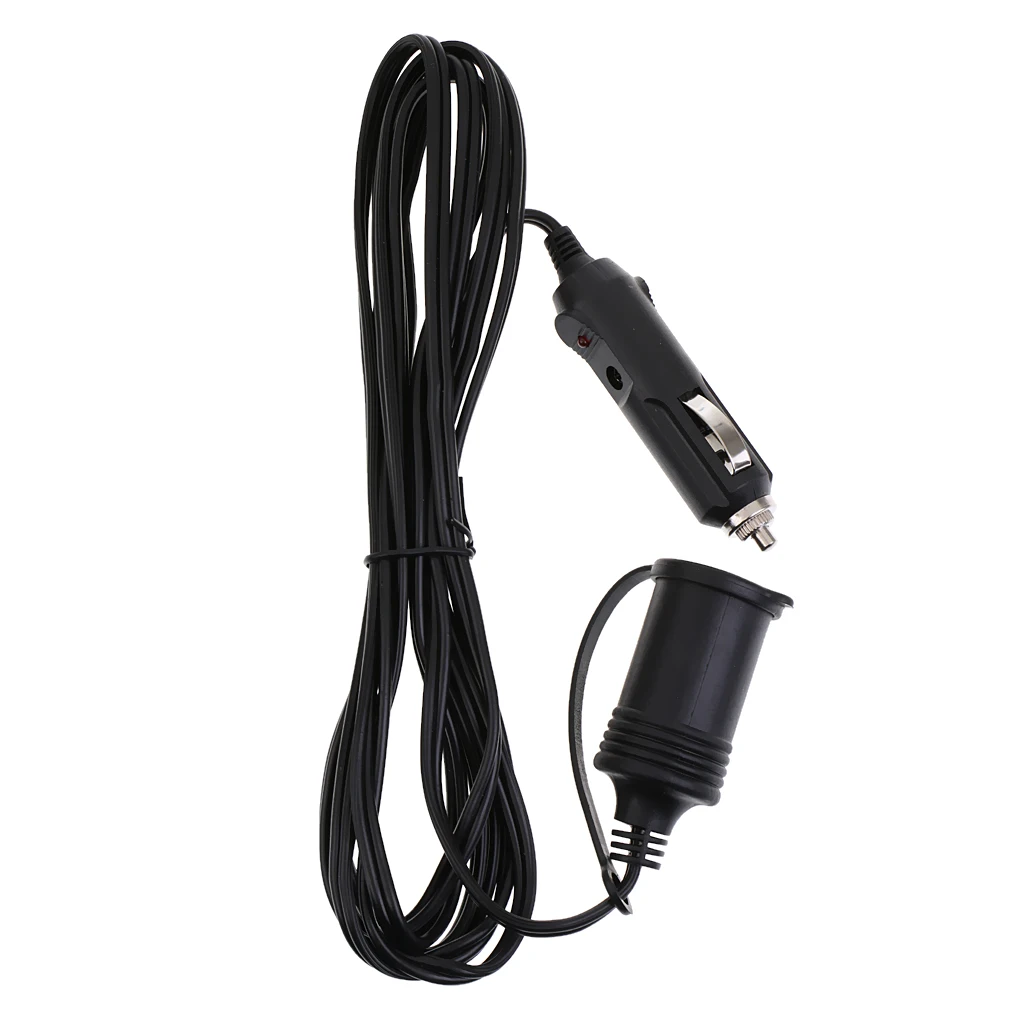 10ft 3m Car Cigarette Lighter Extension Socket Cable Lead Cord Adapter 12v/24v