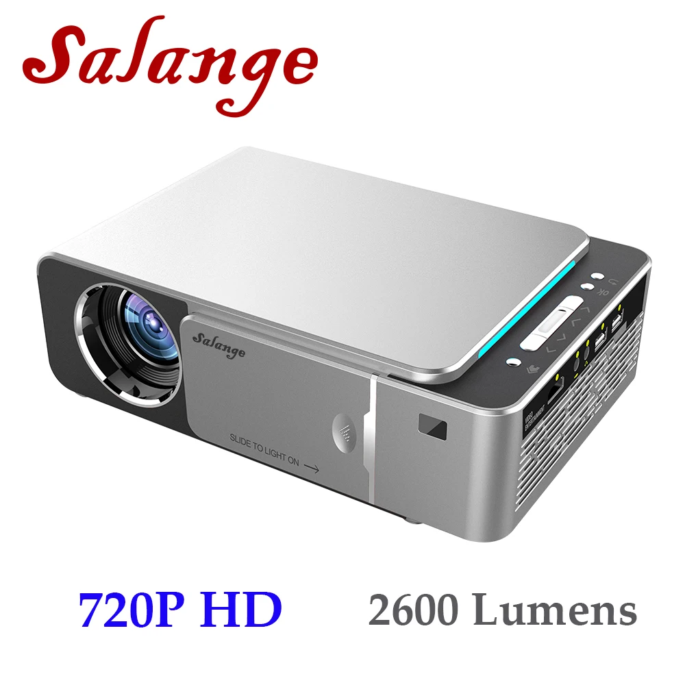 Salange P20 HD LED Projector,2600 Lumens,1280x720p HD,Android 7.1.2 Video Beamer HDMI USB 1080p Proyector Bluetooth WIFI Beamer
