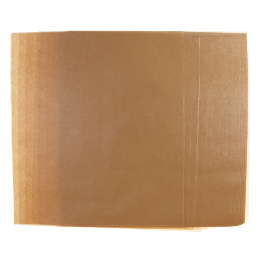 Pack of 50 Brown Waterproof Dry Wax Paper Food Candy Sweet Oil Packing Paper